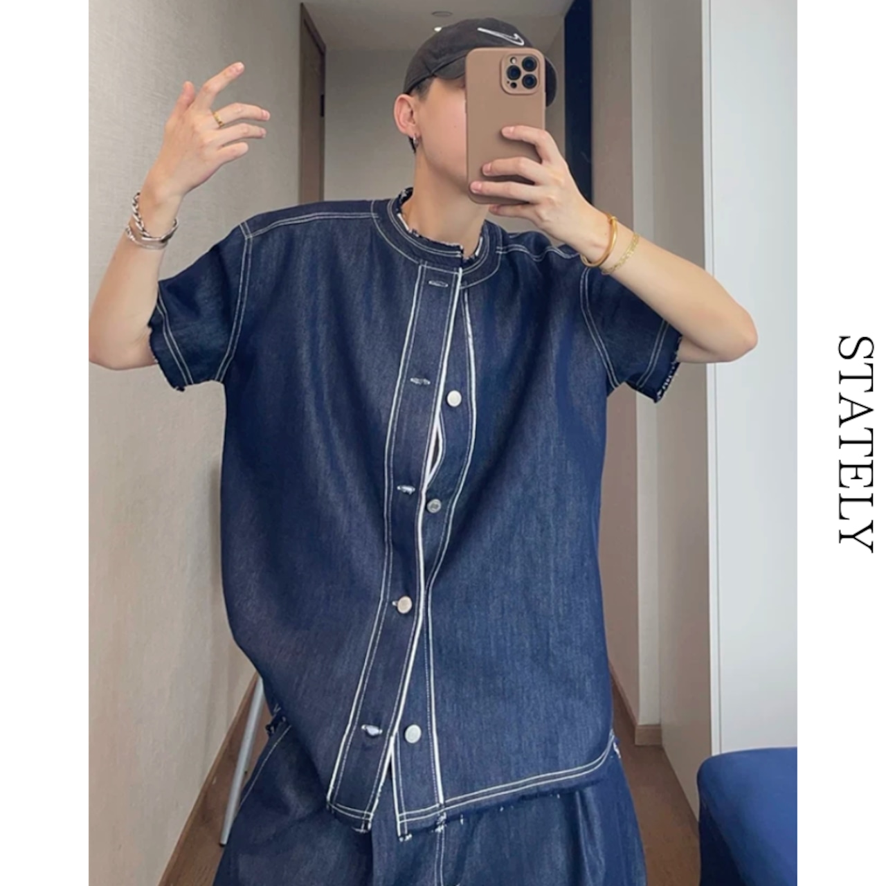 Raw Edge Denim Shirt デニムシャツ_T262・画像6