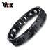【送料無料】 メンズ ブレスレット バングル チタン ブラック 磁石 マグネティック 健康 ケア 40001444