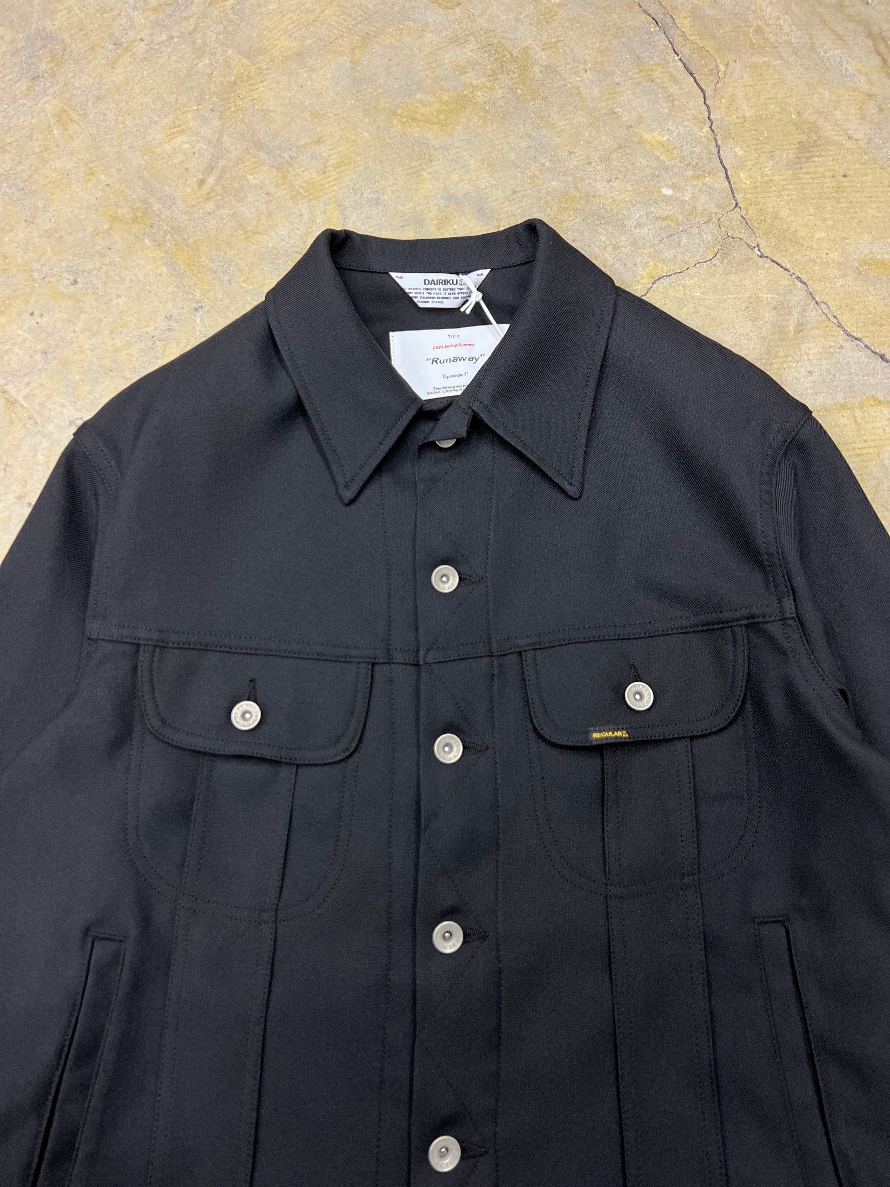 DAIRIKU | Polyester Jacket (24ss) | Black | HOWDAY
