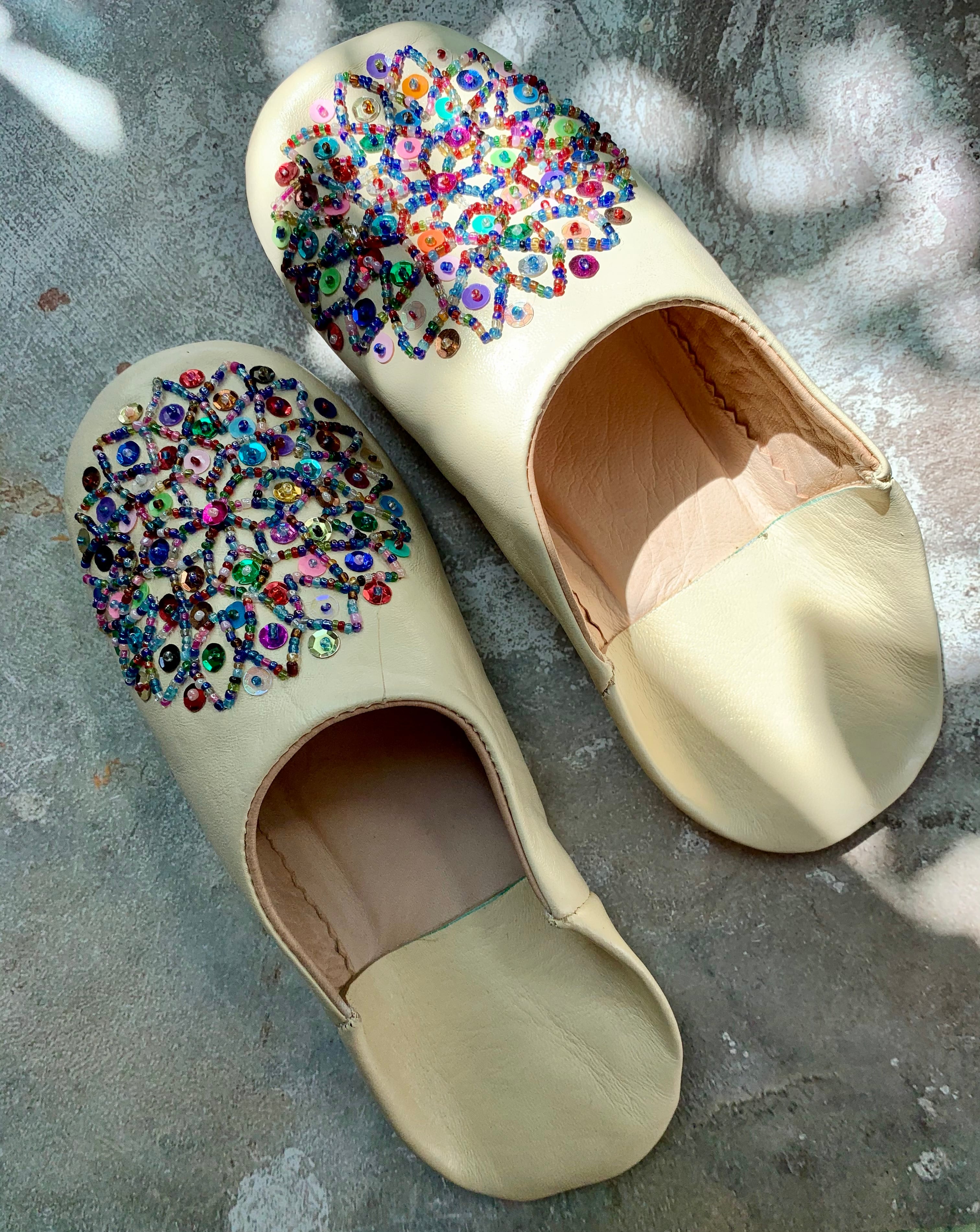 モロッコキラキラバブーシュ(カラフル)