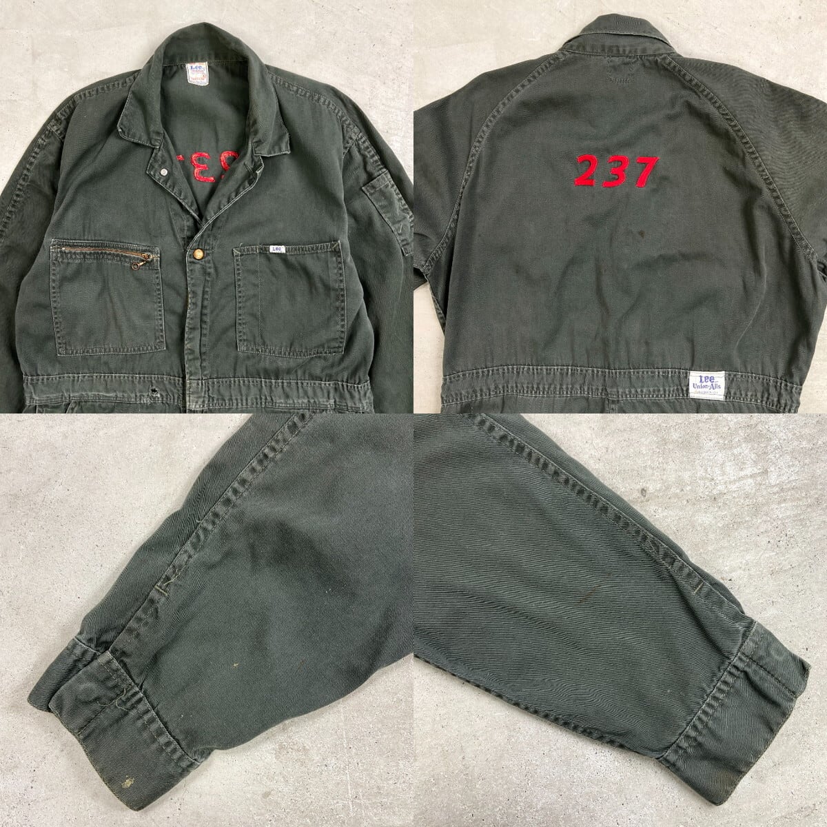 60年代 USA製 Lee リー チェーンステッチ オールインワン メンズXL