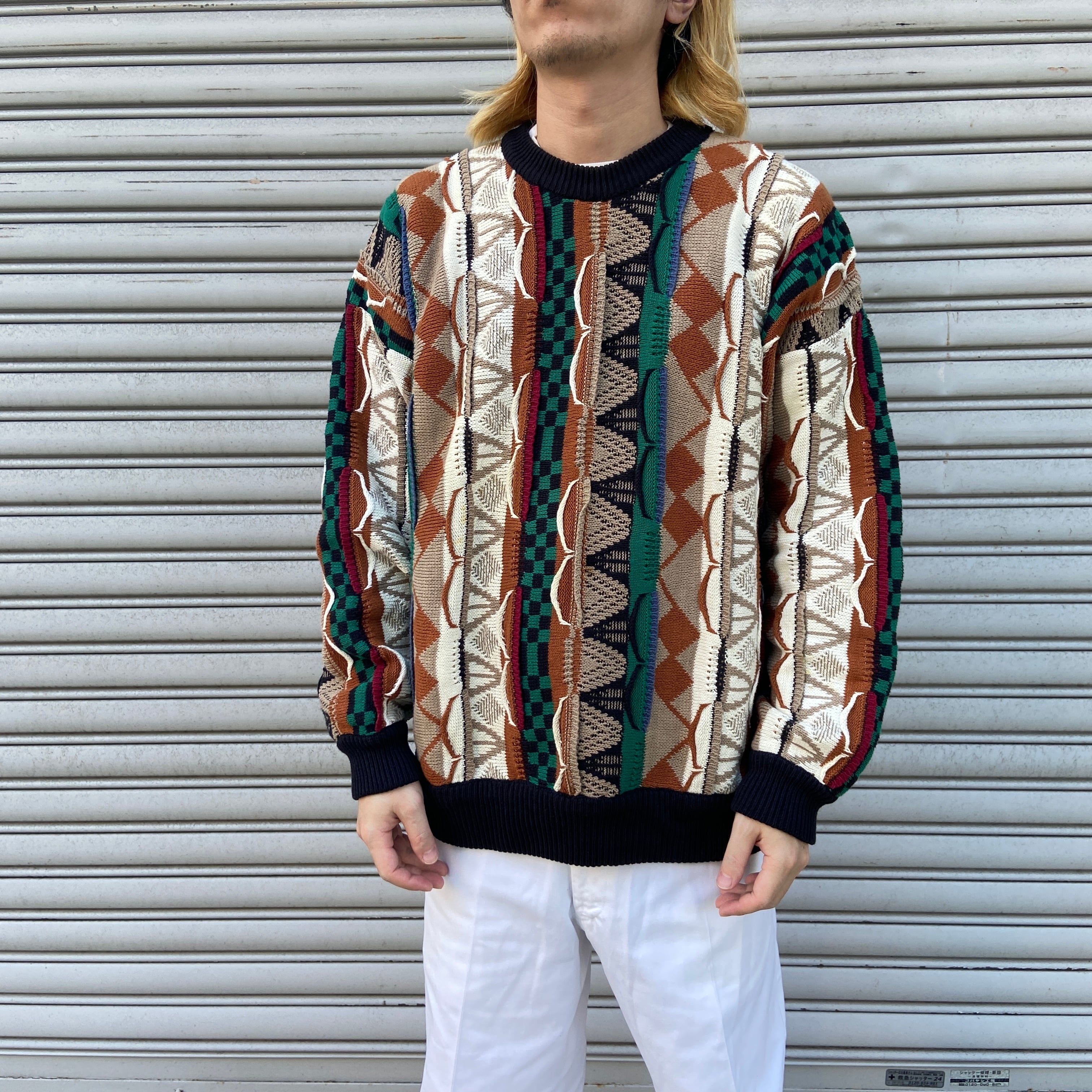 送料無料』90s COTTONTRADERS コットントレーダーズ 3Dニットクージー  