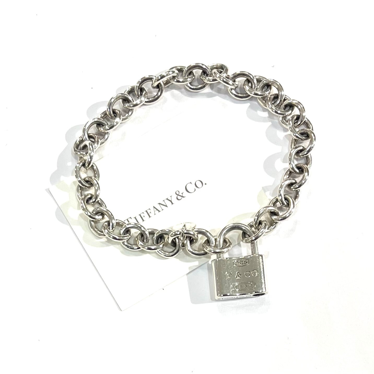 【希少】ティファニー ホワイトゴールド オーバルチェーン ブレスレット 7226 TIFFANY & Co.】2714 ティファニー ブレスレット シルバー925 SV925