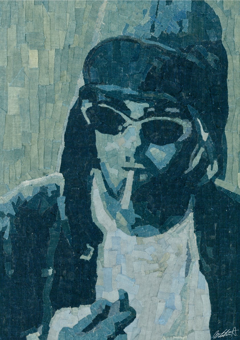 Indigo Textile Art – Smells Like Blue Spirit Reproduction (NFT