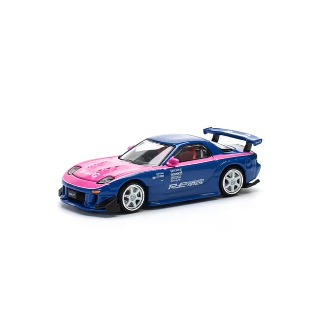 POP RACE 1/64 MAZDA RX7 RE-AMEMIYA BLUE PINK 1/64 マツダ RX7 RE