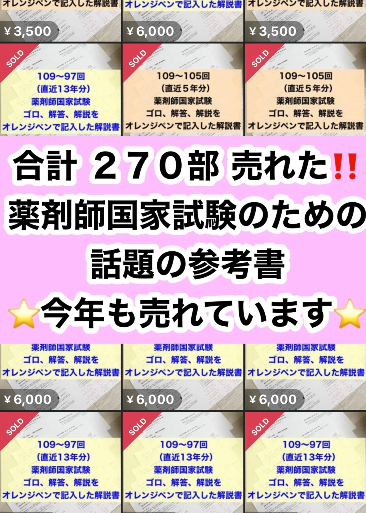 USB版110回〜106回薬剤師国家試験 ゴロ解答解説をオレンジペンで記入 