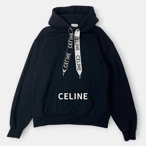 CELINE セリーヌ 21AW ルーズ フーディー プルオーバー パーカー 黒 / J&NREUSE メンズ トップス