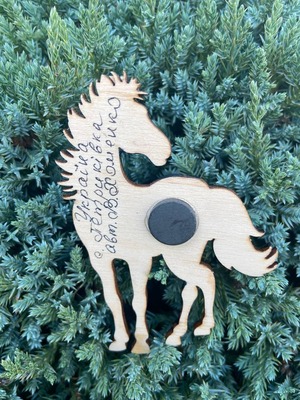 ペトリキフカ塗りのマグネット 2026/午年モデル　馬（Khomenko製作）