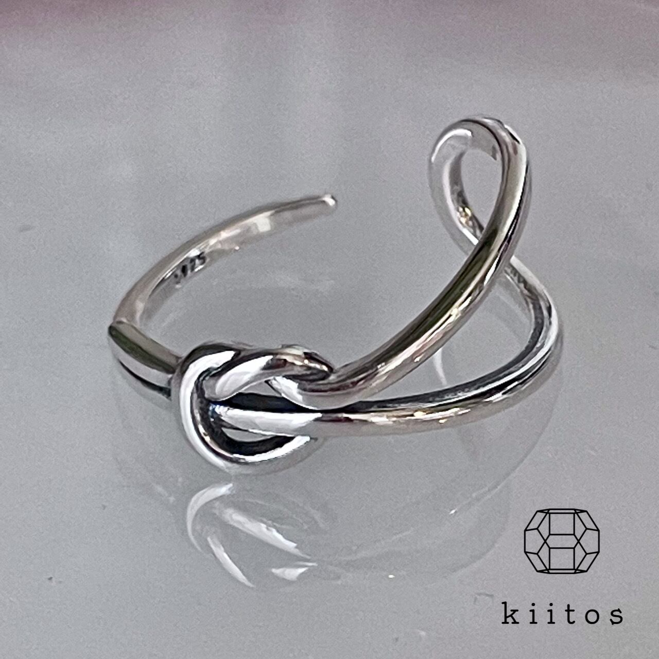 silver925 ring 017 シルバー925 結び目 ノット デザイン 指輪 kiitos