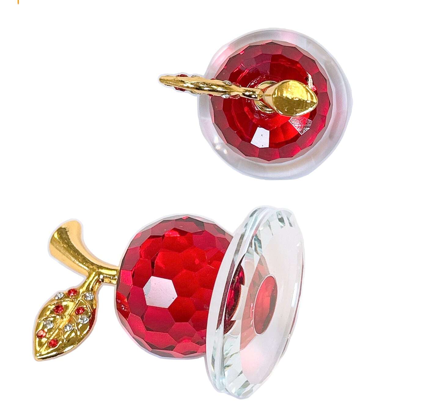 飾れる お守り 】 1個 クリスタル RED APPLE レッド アップル 赤