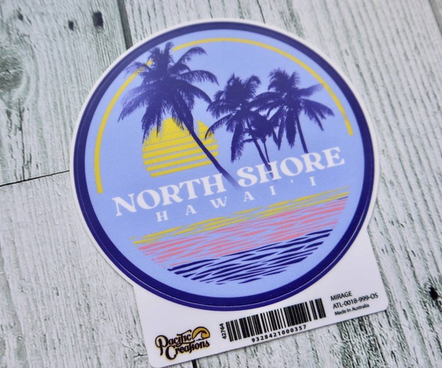 ★ハワイ直輸入★Pacific Creations ステッカー／ハワイノースショア／NORTH SHORE HAWAII＜MIRAGE＞