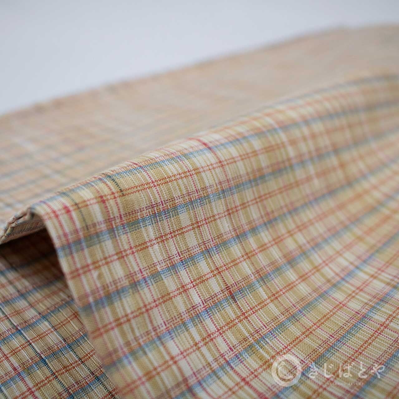 正絹紬 格子の単衣 | きじばとや