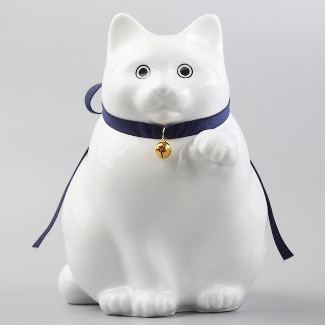 へそくりの招き猫 弍号白丸 / Manekineko Bank Second Model fat White