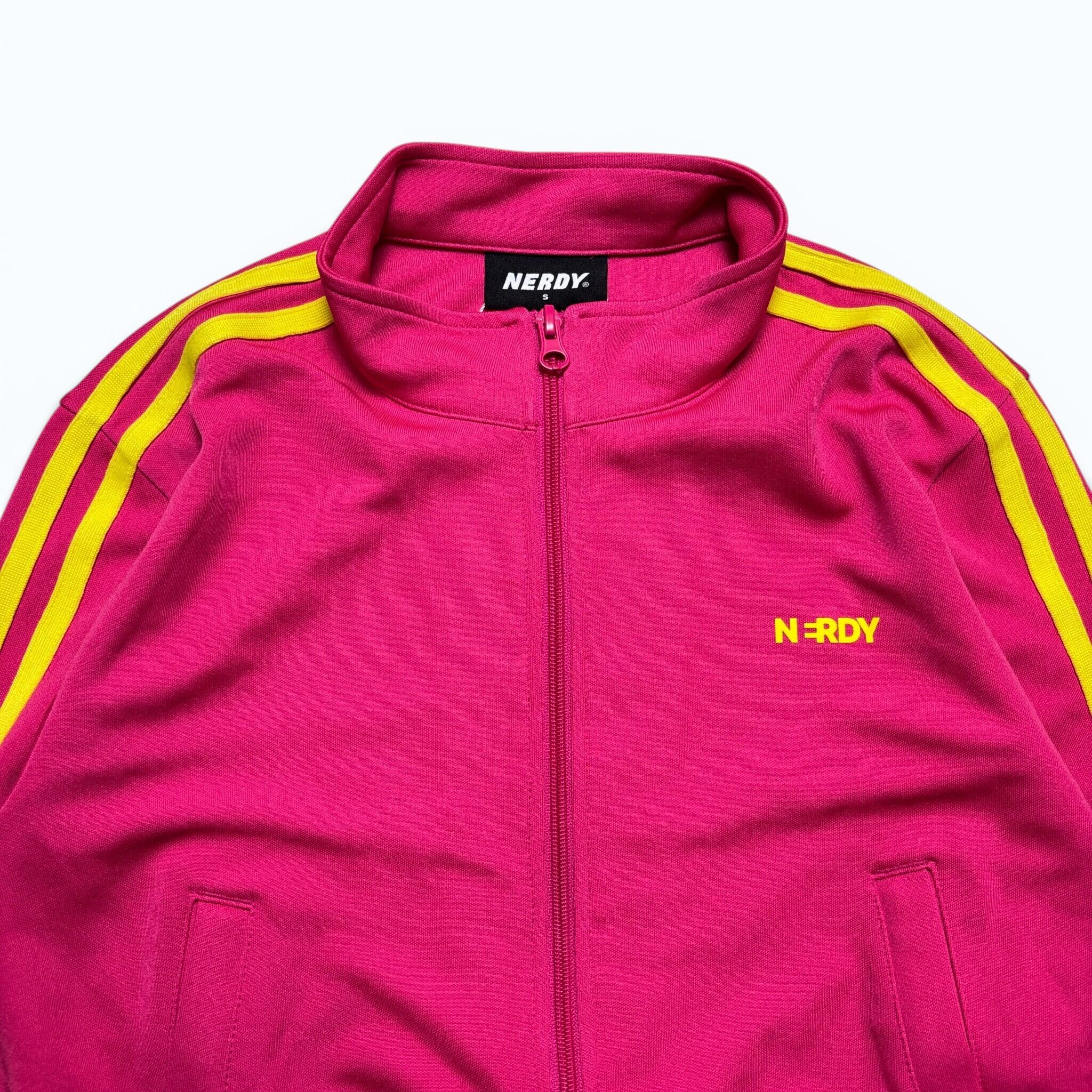  トラックジャケット ジャージ Mサイズ 韓国古着 NERDY】 ノルディー トラックジャケット ジャージ ピンク S タグ付き
