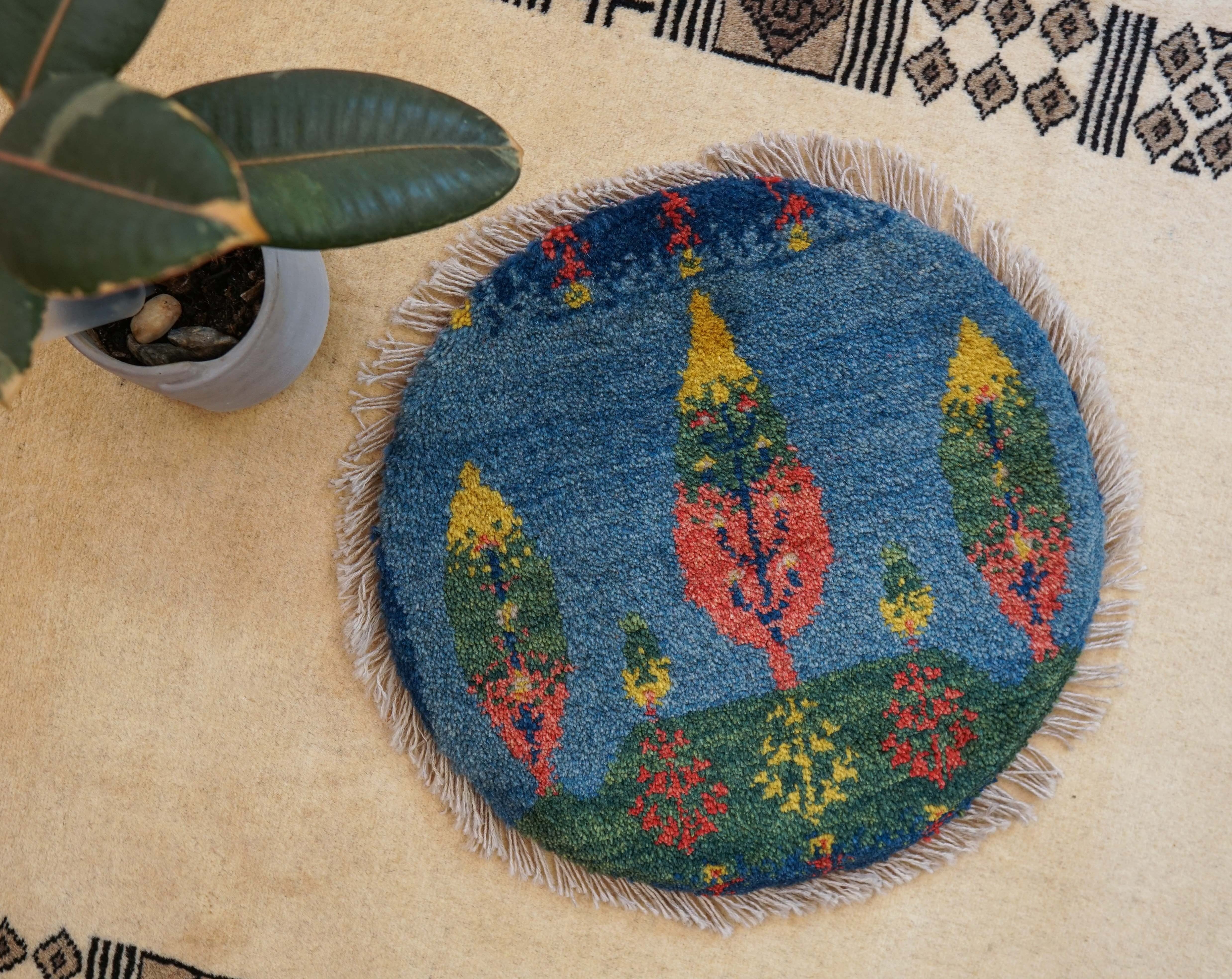 ペルシャ手織り カシュクリ ギャッベ リズバフト 95×64cm ギャベ ペルシャ絨毯 カシュクリ ギャッベ リズバフトギヤべ 148×102cm