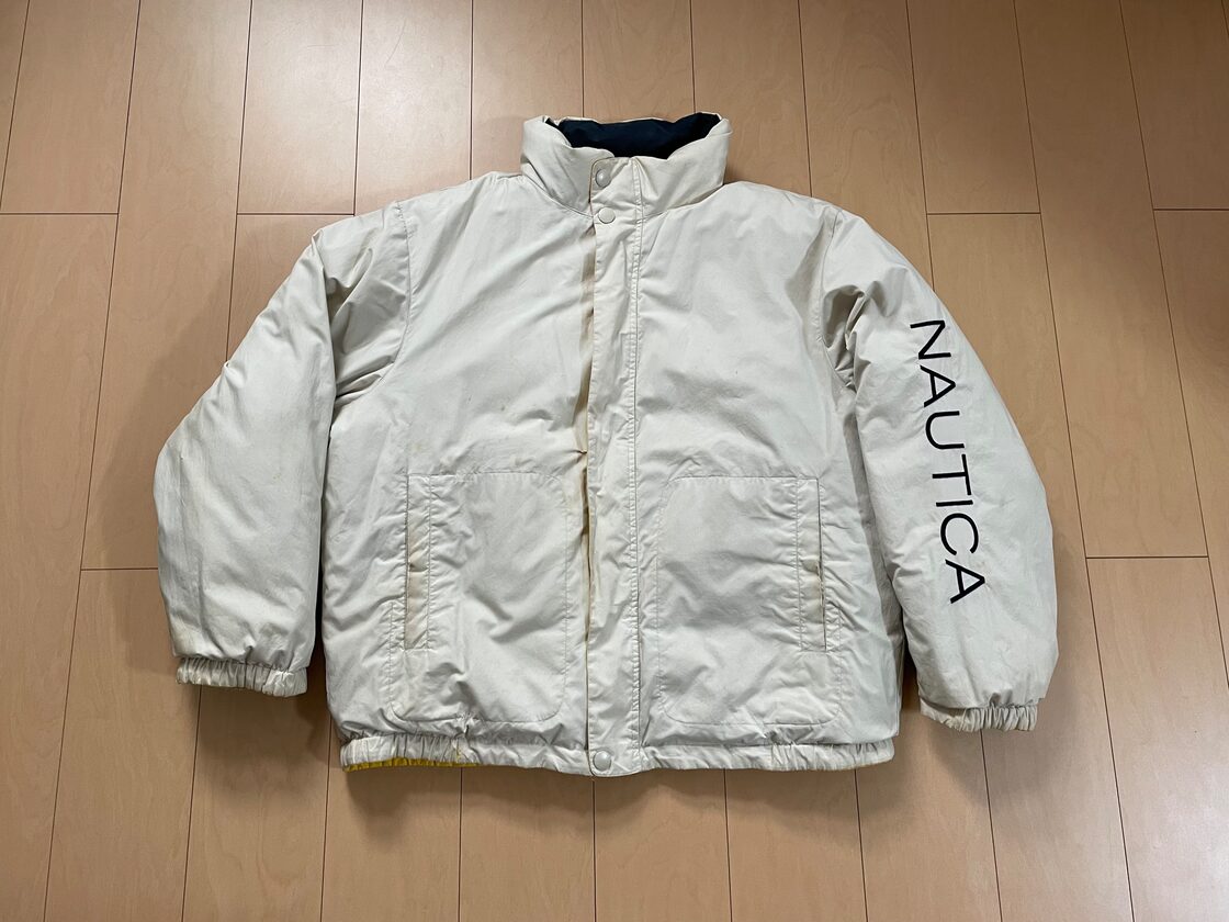 NAUTICA ノーティカ ダウンジャケット XXL リバーシブル 古着 ナイロン 
