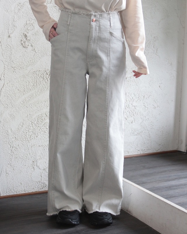 【hunch】ストレッチデニムワイドパンツ　(251249)