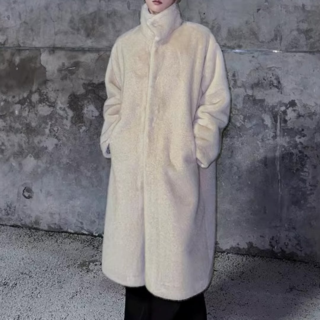 オーバーサイズ ミドル丈ボリュームファーコート 3カラー D12117