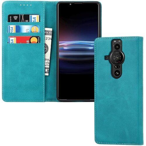 xperia pro-i ケース 手帳型 xperia pro-i ケース 耐衝撃 xperia pro-i ケース レザー xperia pro-i カバー pro-i sony 手機殼 xperiapro-i ケース 耐衝撃 xperiaproi カバー エクスペリアpro-i ケース カードスロット、キックスタンド レザー スカイブルー 2415