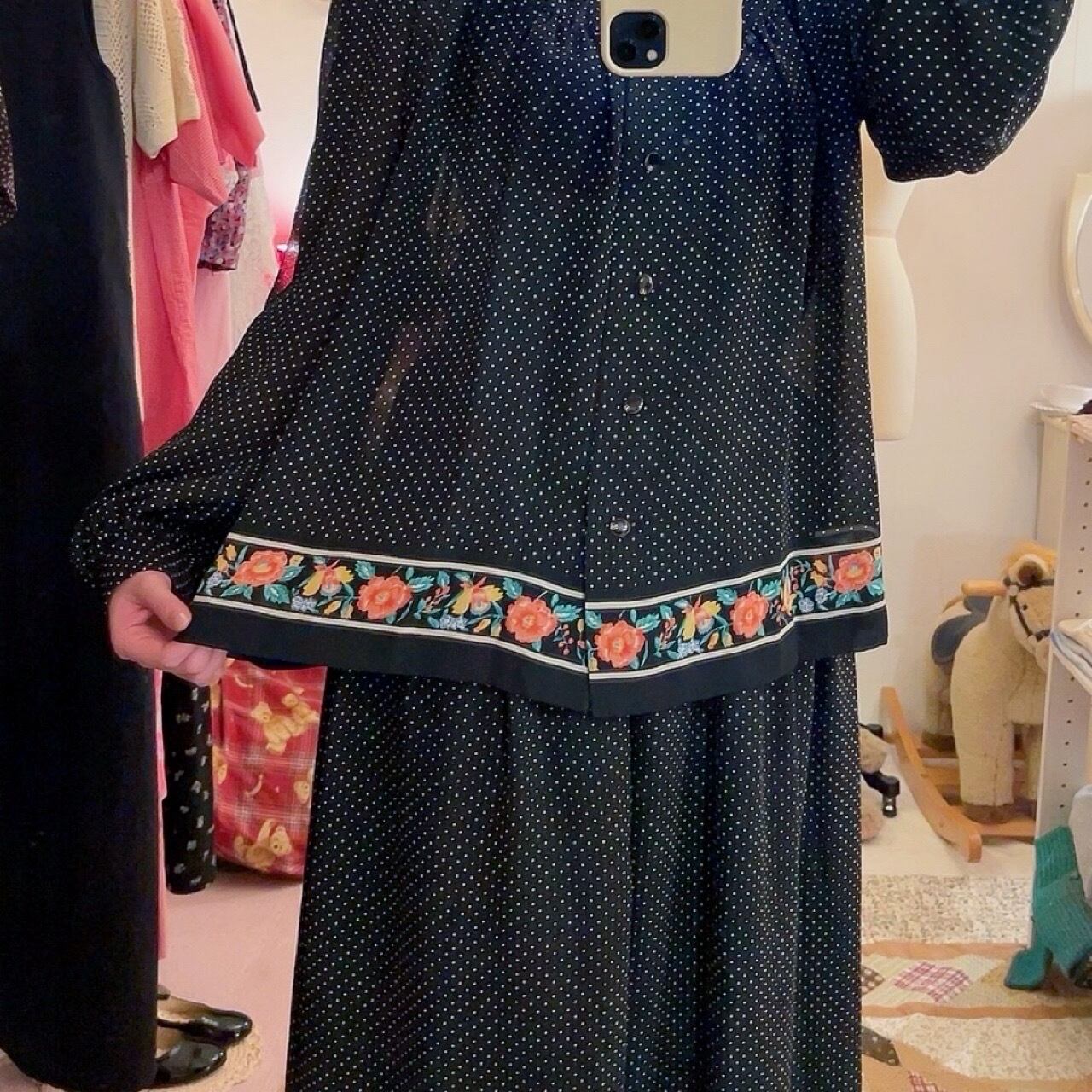 flower line black dot set up