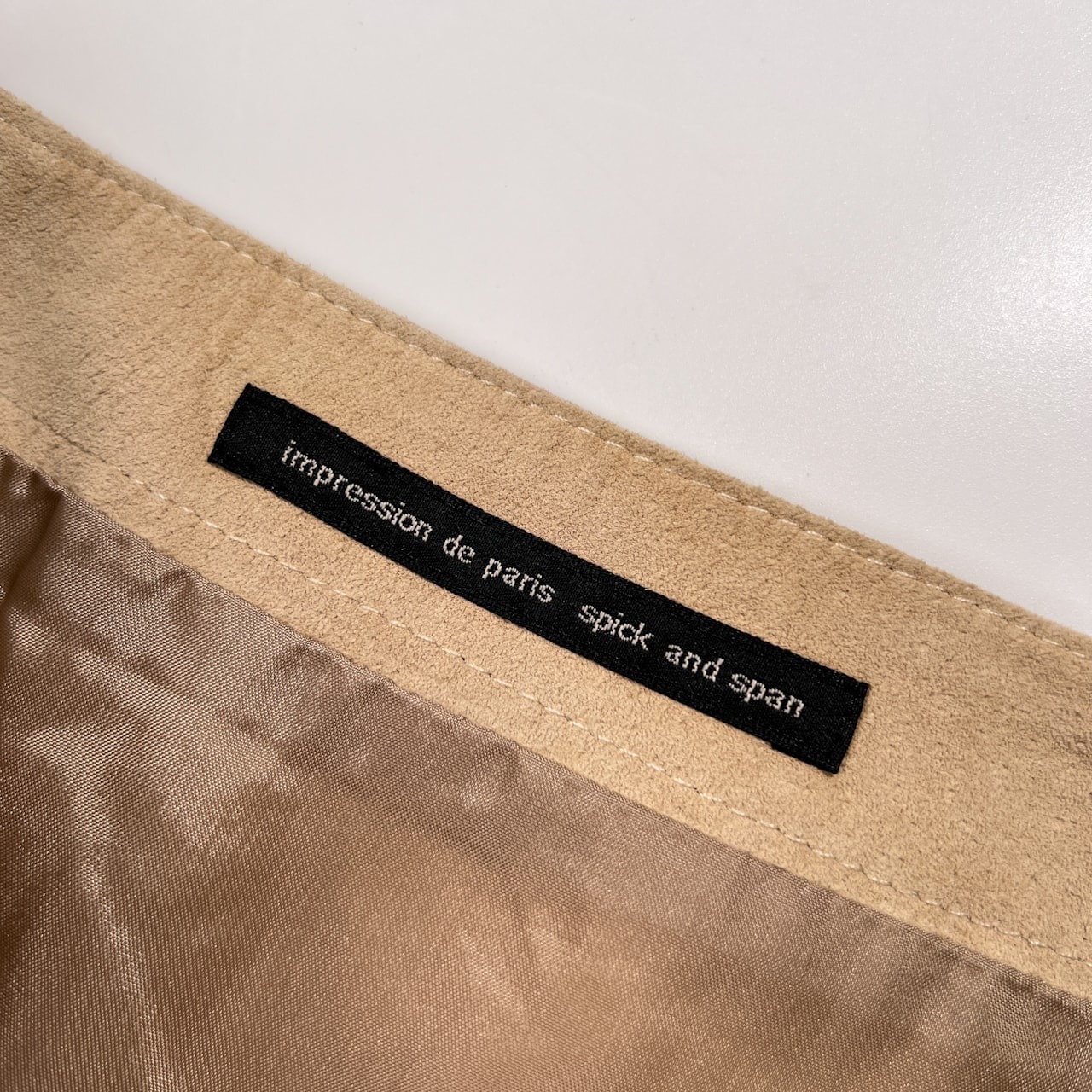 本革 impression de paris spick and span スピックアンドスパン メキシカン スエード レザー ミニ スカート 36