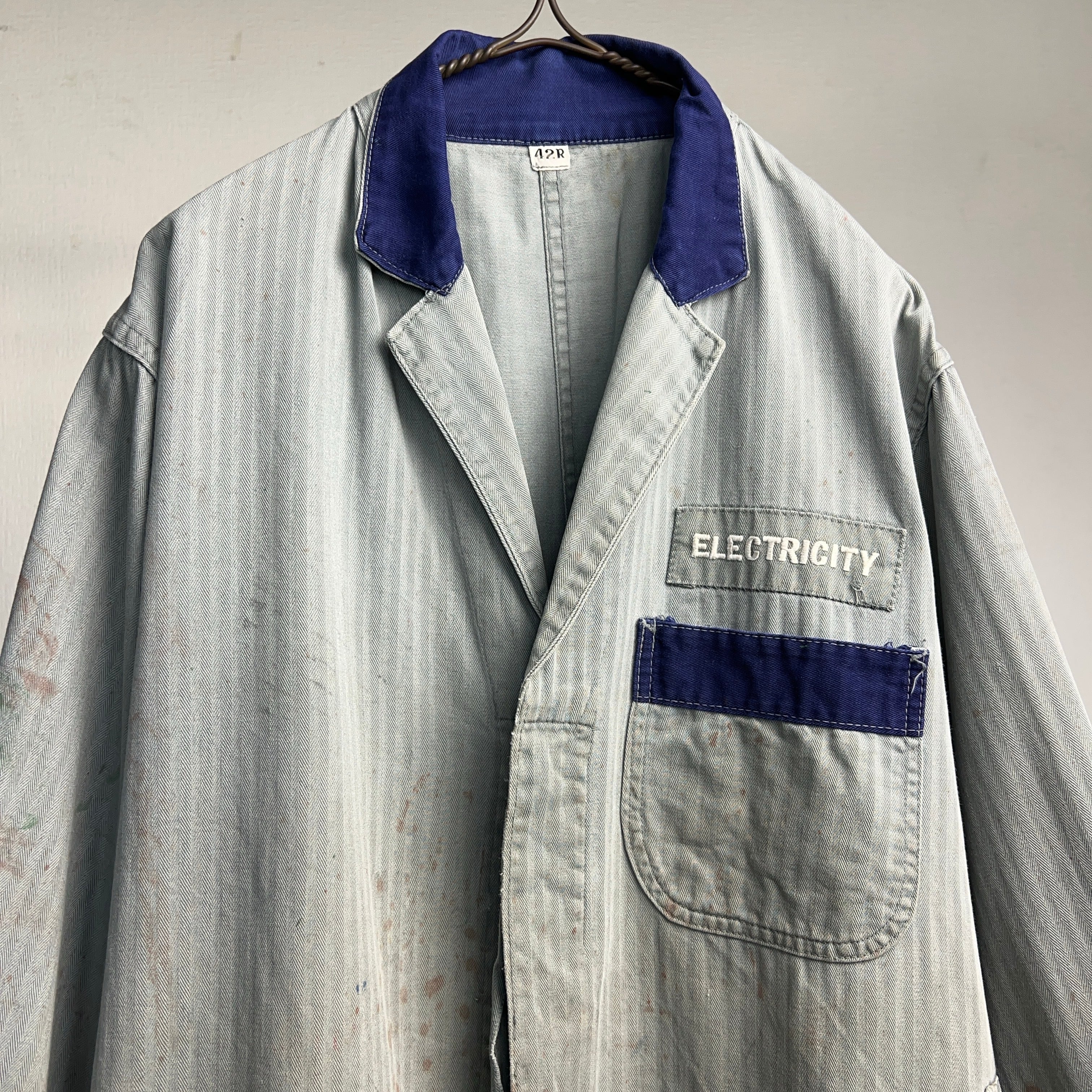 1950's HBT 2TONE WORK JACKET 50年代 ワークジャケット ヘリンボーン