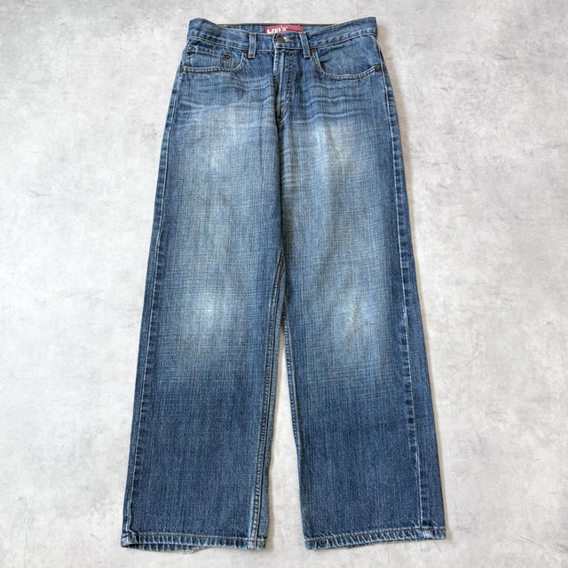 リーバイス569 Levis W29 バギー ワイド 青 古着 ヒゲ 21341