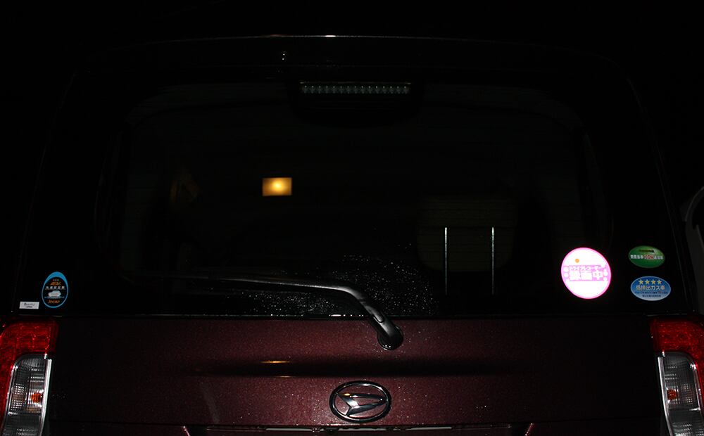 「ドライブレコーダー撮影中」ステッカー　【反射素材】【UVカット】※送料無料　dr-stk3