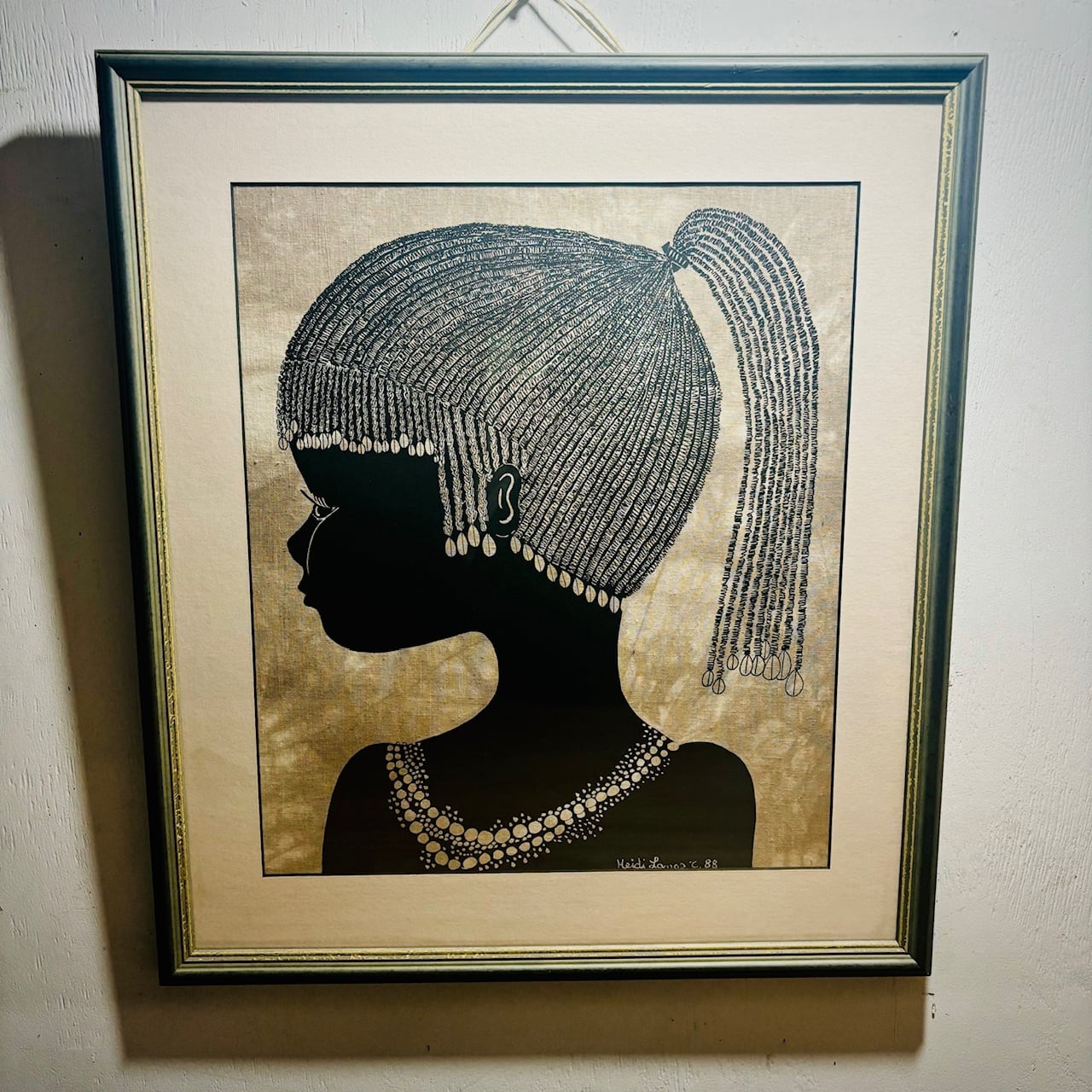 Heidi Lange /ハイジランゲ 1988 アート パネル プリミティブ 北欧