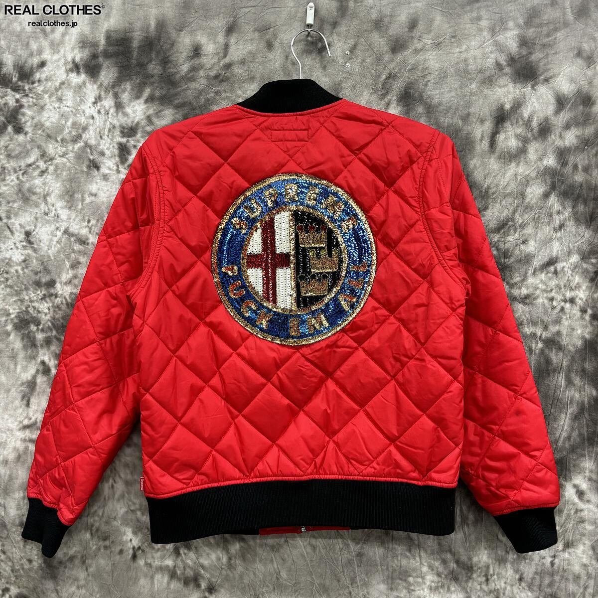 Supreme/シュプリーム【16SS】Sequin Patch Quilted Bomber Jacket  