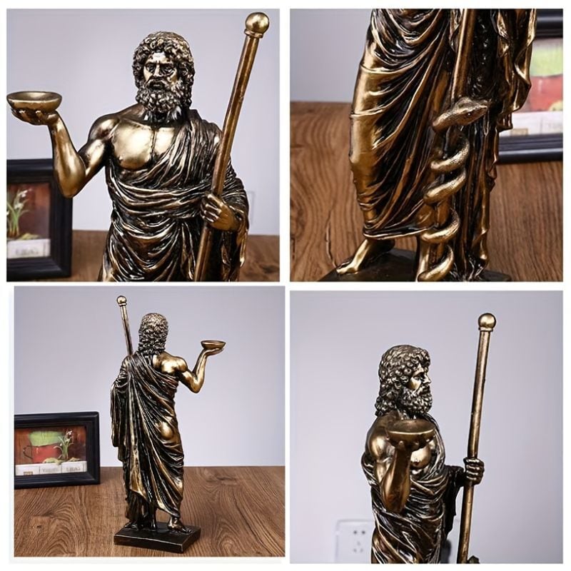 ゼウス ギリシャ神話 オブジェ ブロンズ 彫像 ヴィンテージ調 おしゃれ