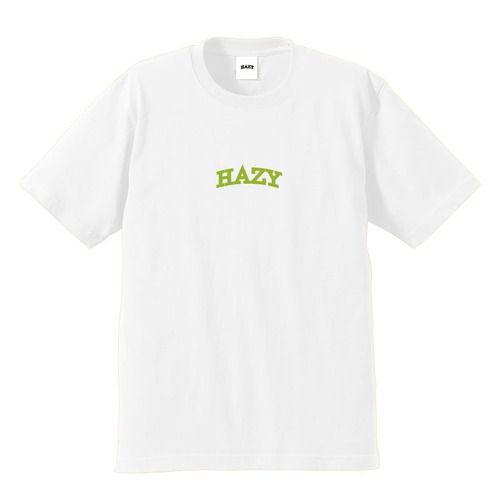 HAZY Medium Logo Tee ( White / Kiwi )