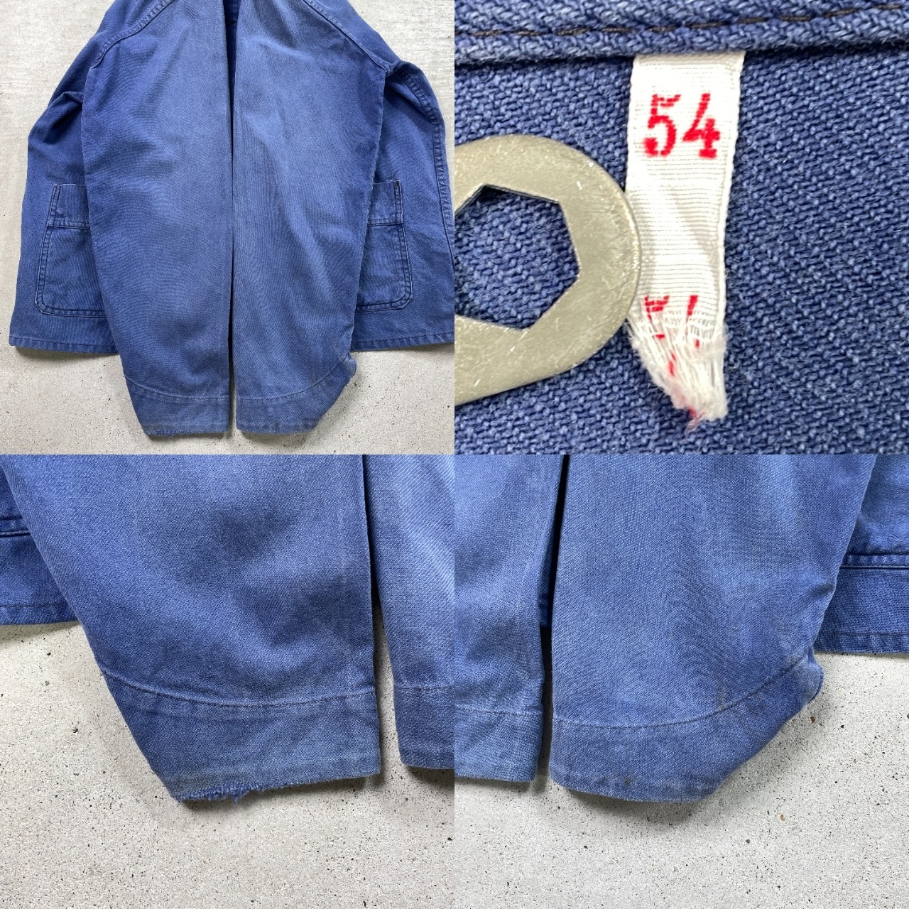 60〜70年代 UNKNOWN フレンチワークジャケット ユーロワーク コットン 