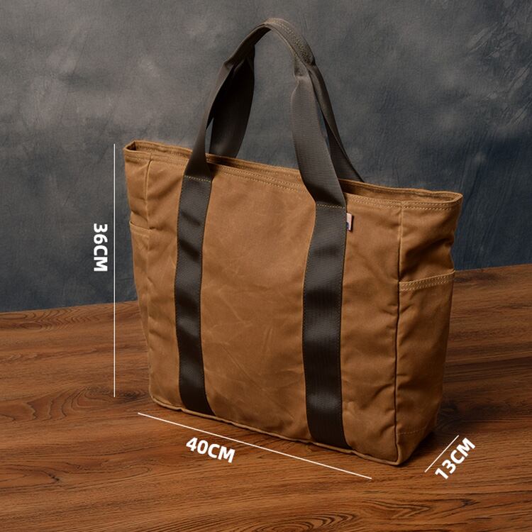 ★OLD OIL WAX CANVAS TOTE BAG　　　A0532