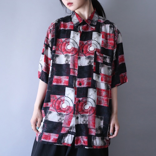 good coloring art pattern loose silhouette h/s shirt