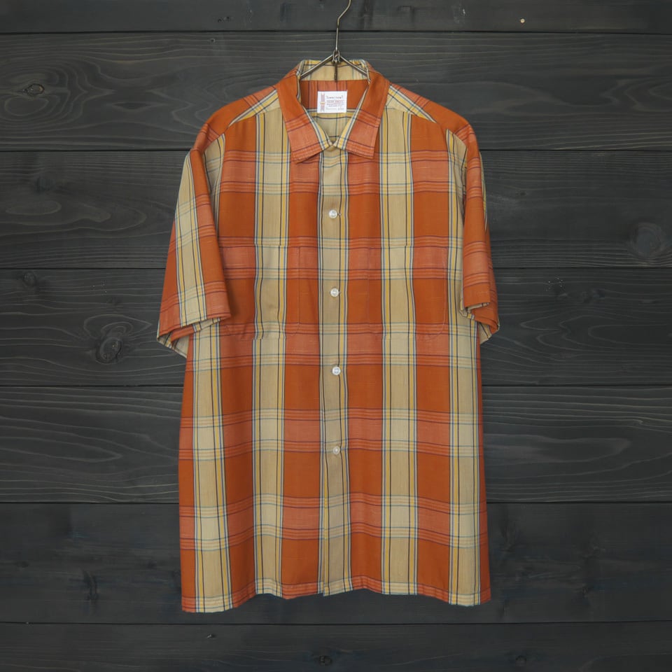 60's Penneys チェック半袖シャツ★