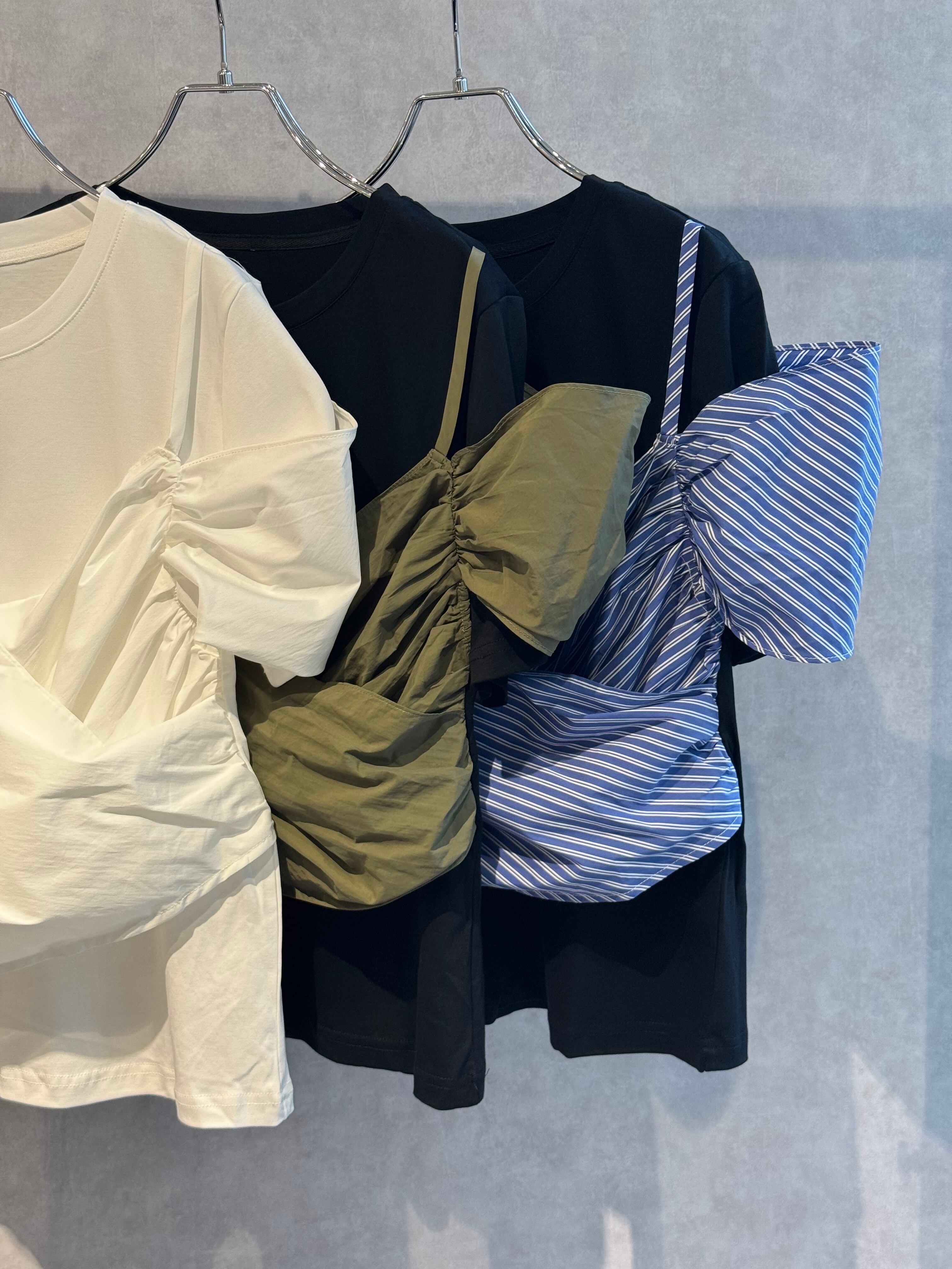 stripe camisole docking tops