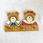 ウォールハンガー　子供用コート掛け　テディーベア　ブルターニュベア　Bienvenue　12oted6