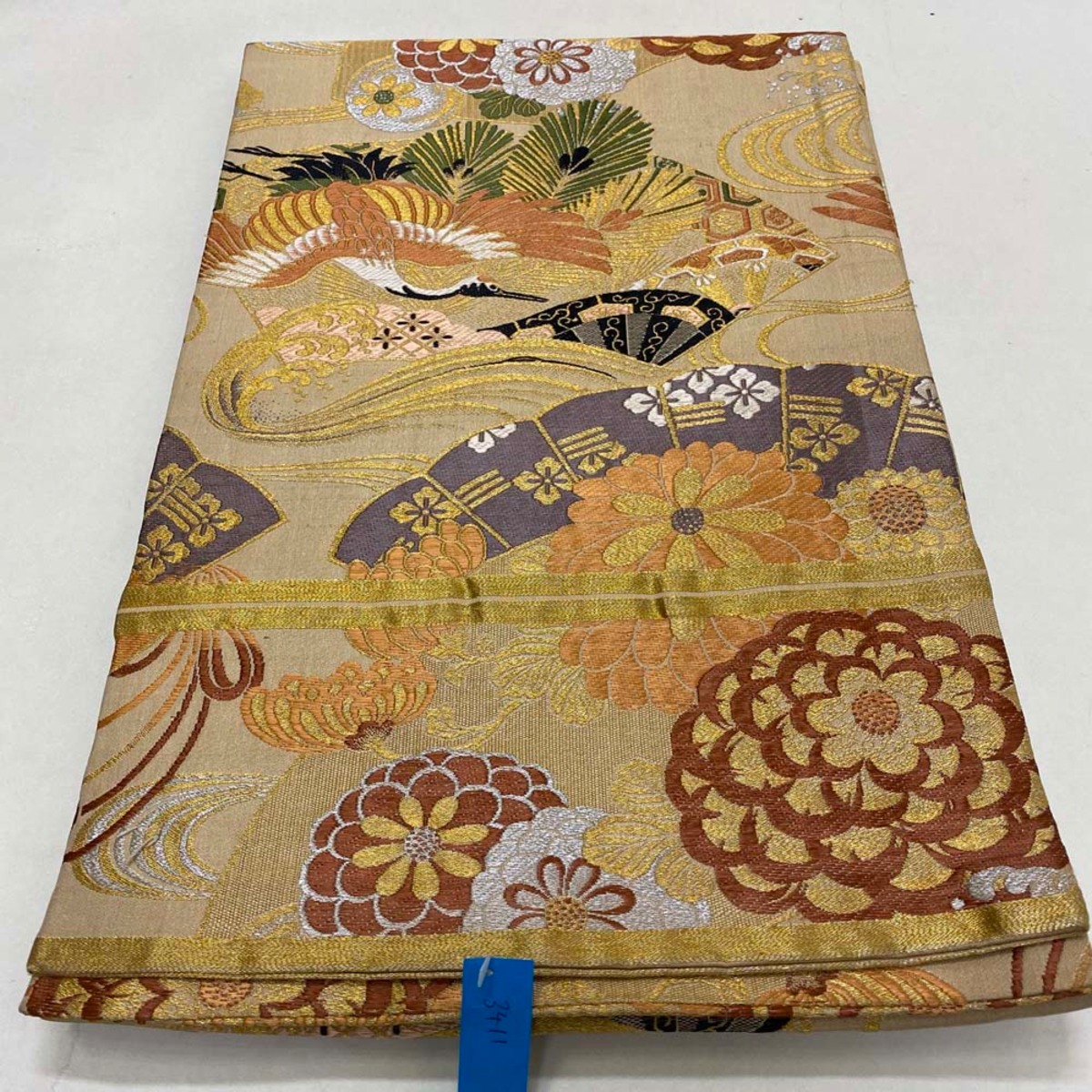 丸帯 アンティーク ヴィンテージ 全通 金帯 396cm 花嫁衣装 貸衣装 