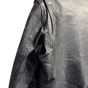 vintage 1950’s The GUIDE MASTER black horse hide riders jacket “two star”