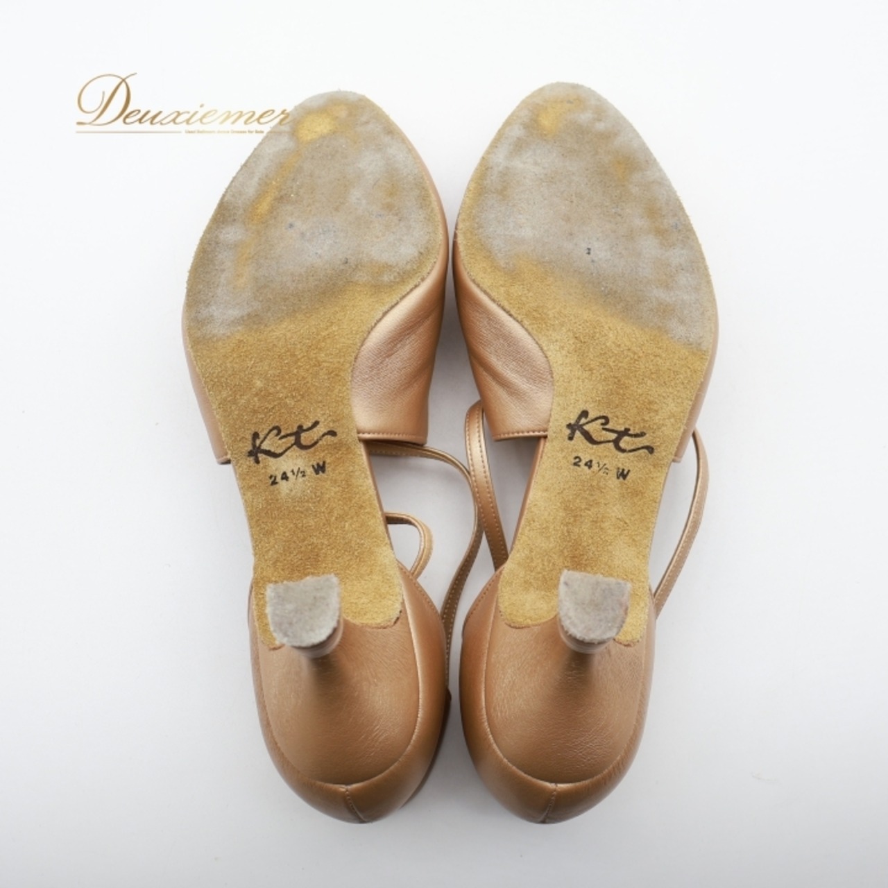 社交ダンス 衣装 スタンダード シューズ 24 1/2サイズ ブラウン系 ケントダンス Kentdance 無地 シンプル 明るい ストラップ 日本製 練習 レッスン 光沢 高級感 イベント ステージ ダンス衣装 ダンスシューズ