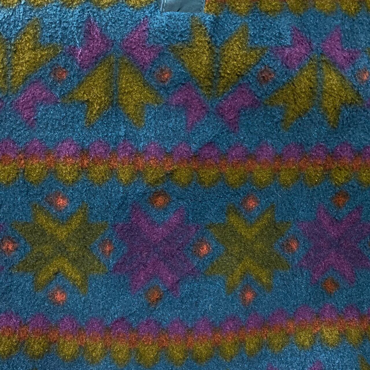 80年代 エルエルビーン 総柄 スナップT フリースプルオーバー メンズM