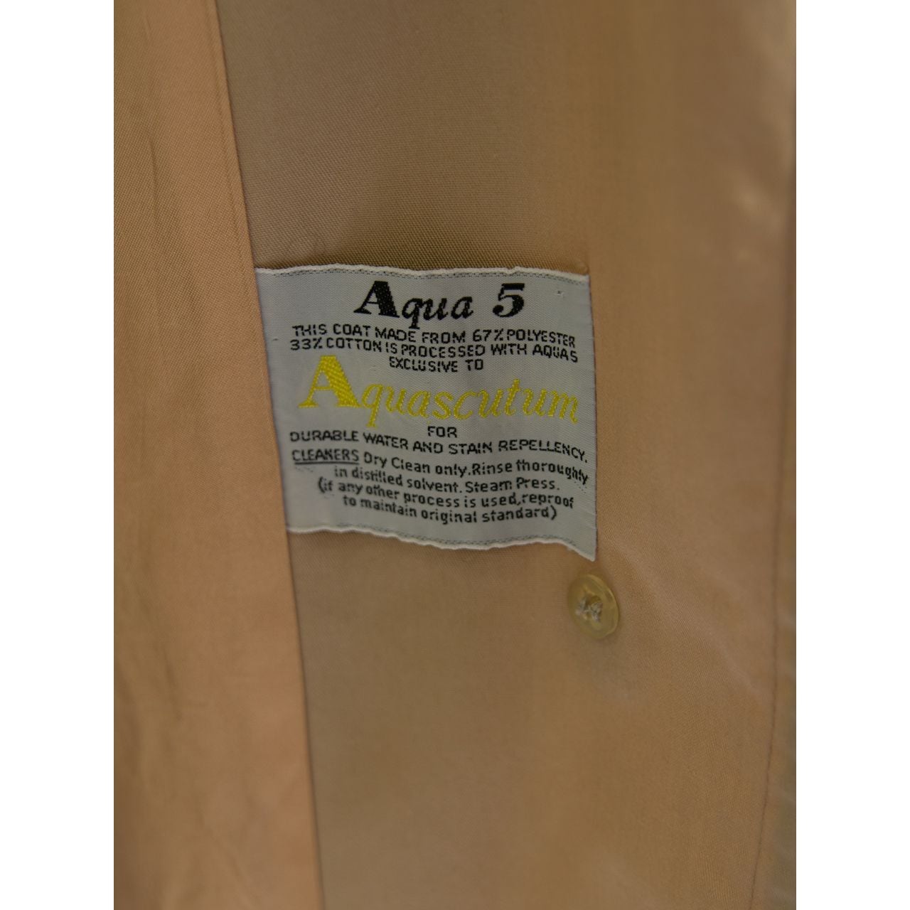 【Aquascutum】Made in England 80's Cotton-Polyester Single Coat（アクアスキュータム 英国製コットンポリエステル コート）
