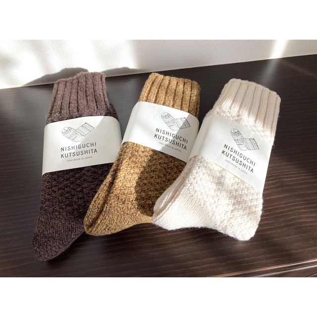 NISHIGUCHI KUTSUSHITA / ウールコットンブーツソックス