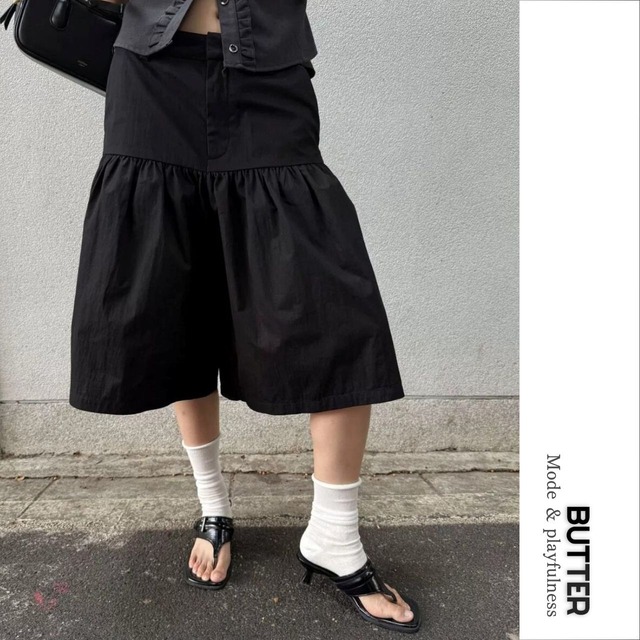 Volume Flared Culotte Pants 01383
