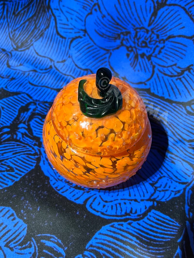 かぼちゃ カボチャ お菓子入れ ガラス 置物 インテリア オブジェ