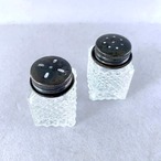 塩コショーセット　小さなスパイス入れ　ガラス製　 18twa14