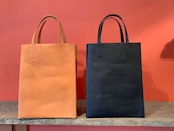 牛革の紙袋のような革袋・B5タテ/ボルドー