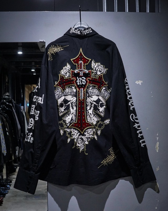 【add (C) vintage】Special Gothic Design Vintage Loose L/S Shirt