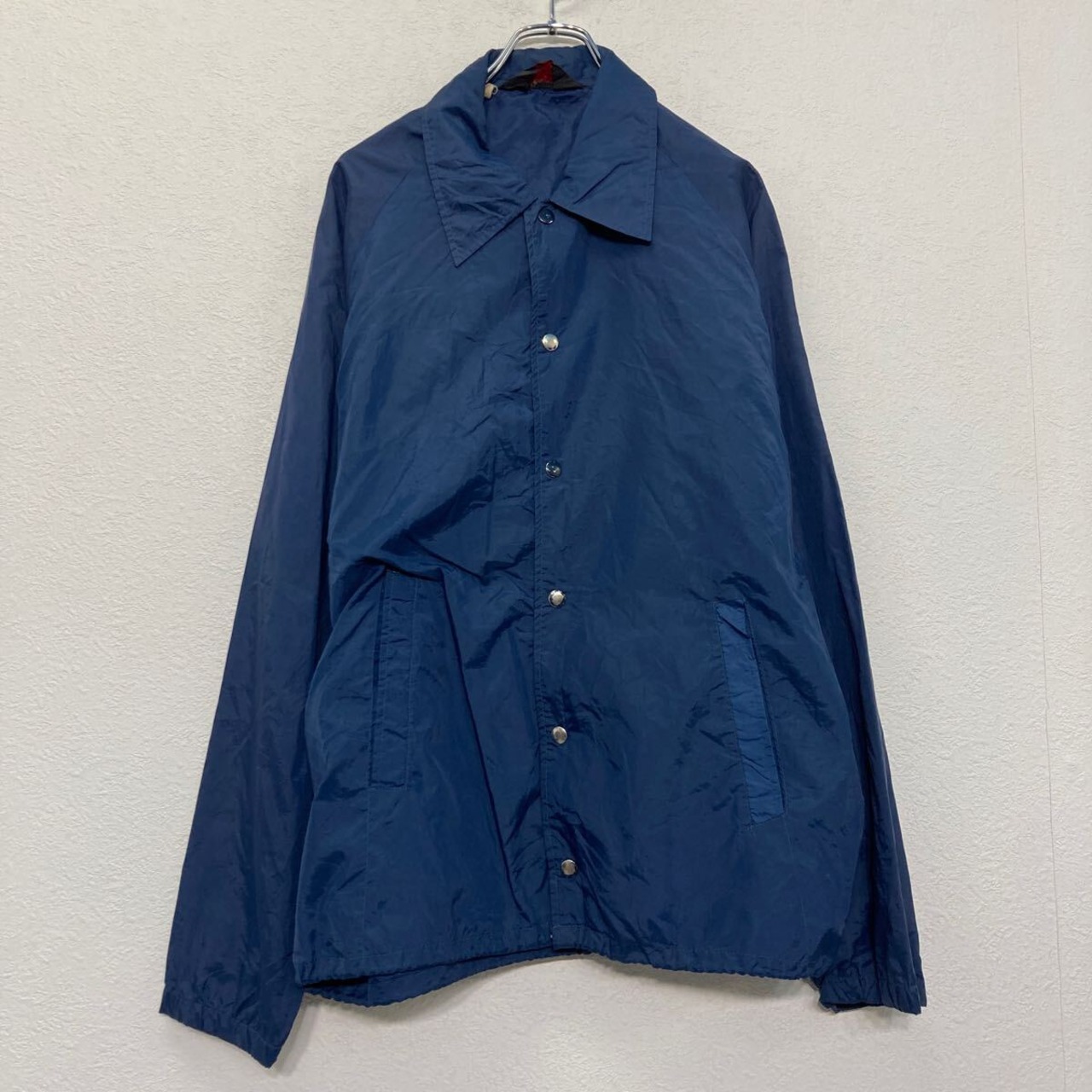 ナイロン コーチジャケット XL ビッグサイズ ネイビー ラグラン 